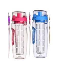 32Oz Fruit Infusing Infuser Water Bottle Water Fruit Bottle BPA Free Plastic Sport Fruit Infuser Water Bottles With Infuser Juice Shaker Drink Bo (Option: Set2)