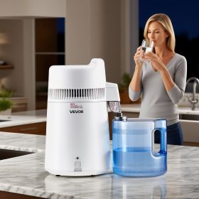 6L Water Distiller Home Countertop Purifier Machine 900W Plastic Stainless Steel (Option: White)