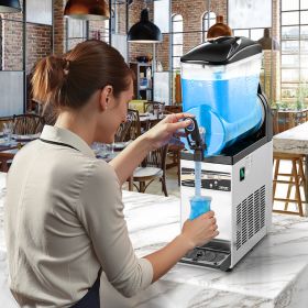 Commercial Slushy Machine 15L Margarita Smoothie Frozen Drink Slushie Maker (Option: Silver)