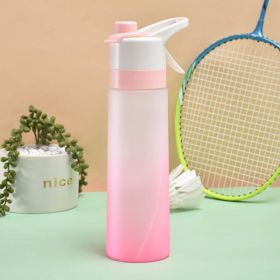 Spray Water Bottle For Girls Outdoor Sport Fitness Water Cup Large Capacity Spray Bottle Drinkware Travel Bottles Kitchen Gadgets (Color: PCpink)